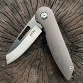 Steel Handle Folding Knife
